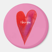 Minimalistischer Herzmagnet Magnet (Vorne)