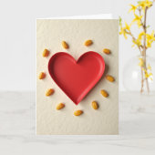 Minimalistischer Herzring Karte (Gelbe Blume)