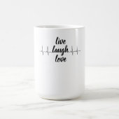 Minimalistischer Herzschlag-Linien-Kaffeebecher Kaffeetasse (Mittel)