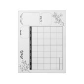 Minimalistischer Hexachy-Kalender-Editor Notizblock (Rotiert)