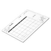 Minimalistischer Hexachy-Kalender-Editor Notizblock (angewinkelt)