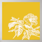 Minimalistischer Hibiskus Blume Kunst Poster (Vorne)