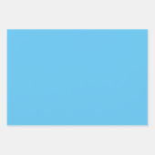 Minimalistischer Himmelblau schlicht Geschenkpapier Set (Vorderseite 2)