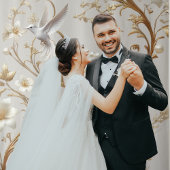 Minimalistischer Hintergrund von White Hummingbird Wandteppich