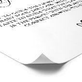 Minimalistischer Hinweis: Baby Food Baby Shower Ga Poster (Ecke)