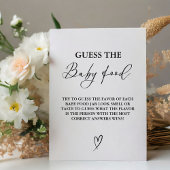 Minimalistischer Hinweis: Baby Food Baby Shower Ga Sockelschild