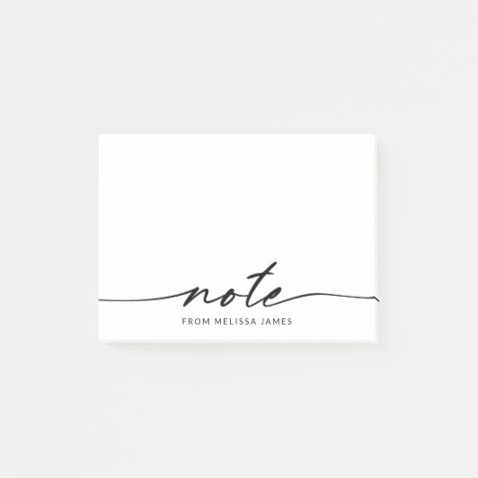 Minimalistischer Hinweis Skript Nachhinweise Post-it Klebezettel (Vorderseite)