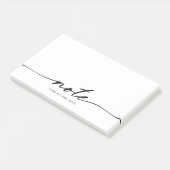 Minimalistischer Hinweis Skript Nachhinweise Post-it Klebezettel (angewinkelt)