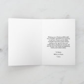 Minimalistischer Ho Ho Ho Rot Frohe Weihnachten Karte (Innenseite)