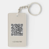 Minimalistischer, hoch entwickelter Boho Virtual A Schlüsselanhänger (Rückseite)