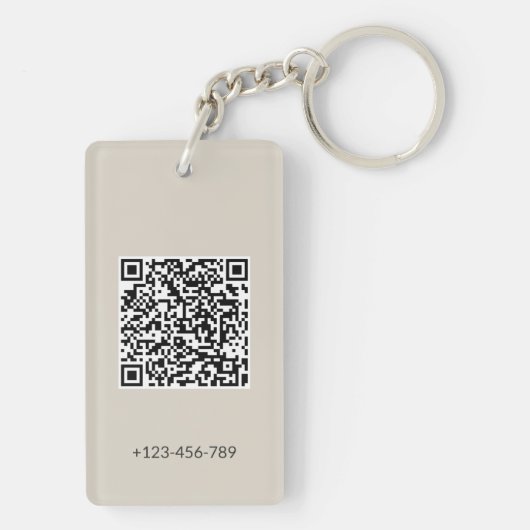 Minimalistischer, hoch entwickelter Boho Virtual A Schlüsselanhänger (Rückseite)