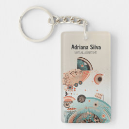 Minimalistischer, hoch entwickelter Boho Virtual A Schlüsselanhänger