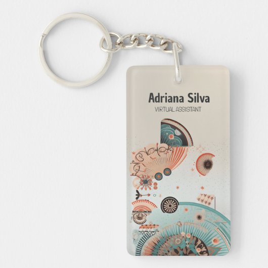 Minimalistischer, hoch entwickelter Boho Virtual A Schlüsselanhänger (Vorderseite)