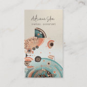 Minimalistischer, hoch entwickelter Boho Virtual A Visitenkarte (Vorderseite)