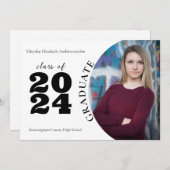 Minimalistischer Hochschulabsolvent mit einem Foto Ankündigung (Vorne/Hinten)