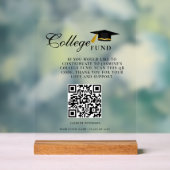 Minimalistischer Hochschulfonds QR-Code-Schild Abs Acrylschild (Neutral)