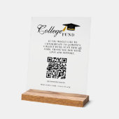Minimalistischer Hochschulfonds QR-Code-Schild Abs Acrylschild (Winkel)