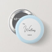 Minimalistischer Hochzeitsbutton Button (Vorne & Hinten)