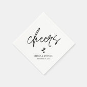 Minimalistischer Hochzeitscocktail Serviette (Ecke)