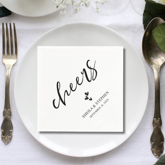 Minimalistischer Hochzeitscocktail Serviette
