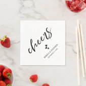 Minimalistischer Hochzeitscocktail Serviette (Beispiel)
