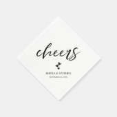 Minimalistischer Hochzeitscocktail Serviette (Ecke)