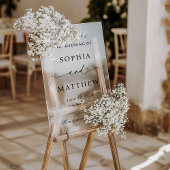 Minimalistischer Hochzeitsempfang Acrylschild