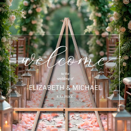 Minimalistischer Hochzeitsempfang Acrylschild