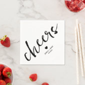 Minimalistischer Hochzeitsjammer Serviette (Beispiel)