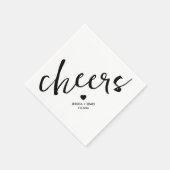 Minimalistischer Hochzeitsjammer Serviette (Ecke)
