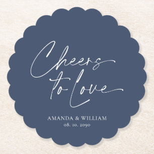 Minimalistischer Hochzeitspapier-Untersetzer Untersetzer