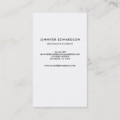 Minimalistischer Hochzeitsphotograph beruflich Visitenkarte (Rückseite)