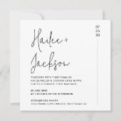 Minimalistischer Hochzeitsplatz Einladung (Vorderseite)