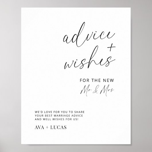 Minimalistischer Hochzeitsratgeber und Begeisterun Poster (Vorne)