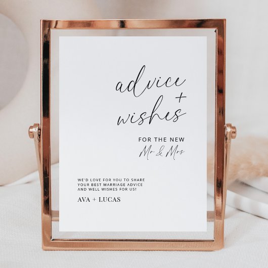 Minimalistischer Hochzeitsratgeber und Begeisterun Poster