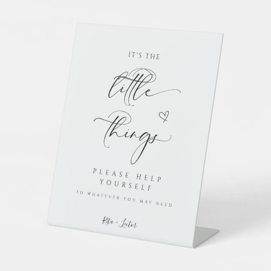 Minimalistischer Hochzeitssaal Sockelschild (Vorderseite)