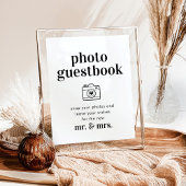Minimalistischer Hochzeitssegment Foto Gästebuch