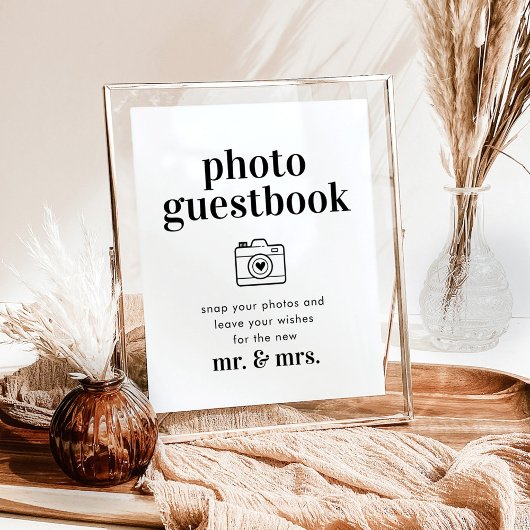 Minimalistischer Hochzeitssegment Foto Gästebuch