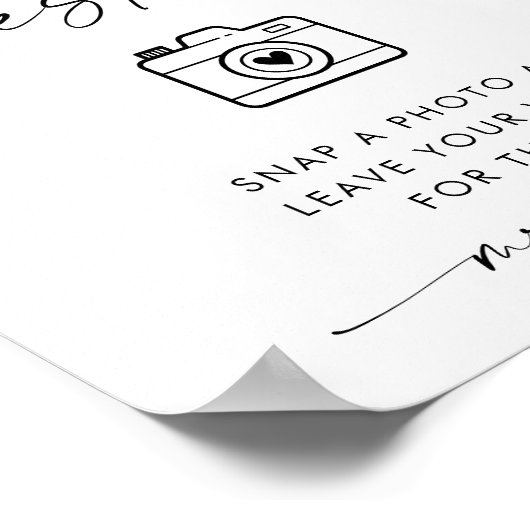 Minimalistischer Hochzeitssegment Foto Gästebuch (Ecke)