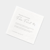 Minimalistischer Hochzeitsspass - Custom Silver Servietten Mit Folie (Links)
