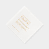 Minimalistischer Hochzeitsspass - Kundenspezifisch Servietten Mit Folie (Rechts)