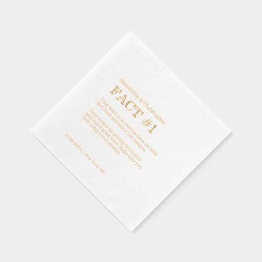 Minimalistischer Hochzeitsspass - Kundenspezifisch Servietten Mit Folie (Rechts)