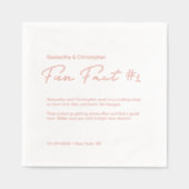 Minimalistischer Hochzeitsspass - Maßgeschneiderte Servietten Mit Folie (Vorderseite)