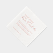 Minimalistischer Hochzeitsspass - Maßgeschneiderte Servietten Mit Folie (Rechts)