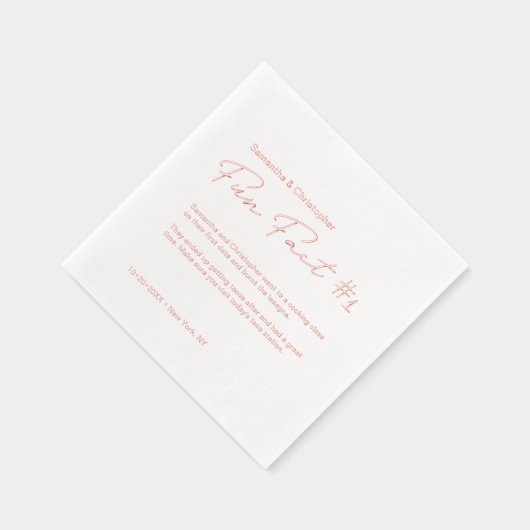 Minimalistischer Hochzeitsspass - Maßgeschneiderte Servietten Mit Folie (Rechts)