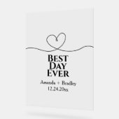 Minimalistischer Hochzeitstag Acrylschild (Winkel)