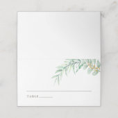 Minimalistischer Hochzeitstisch für Grünpflanzen Platzkarte (Außenseite Aufgefaltet)