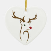 Minimalistischer Holiday Dez Line Art Keramik Ornament (Vorne)