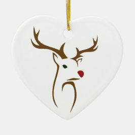 Minimalistischer Holiday Dez Line Art Keramik Ornament