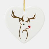 Minimalistischer Holiday Dez Line Art Keramik Ornament (Hinten)
